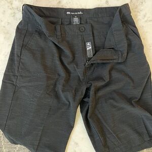 Travis Mathew Dark Gray/Black Flat Front Shorts